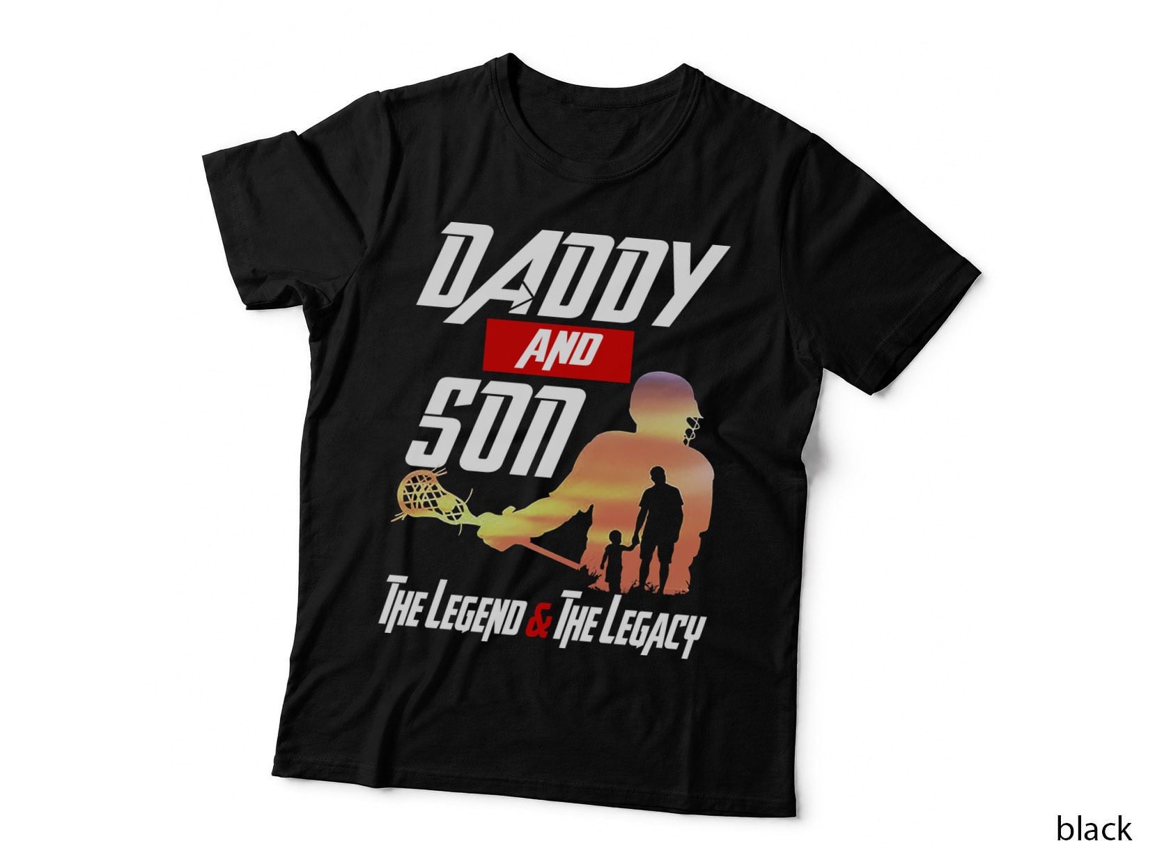 Daddy and Son Lacrosse T-Shirt, Sports Fan Gift, Lacrosse Player Apparel