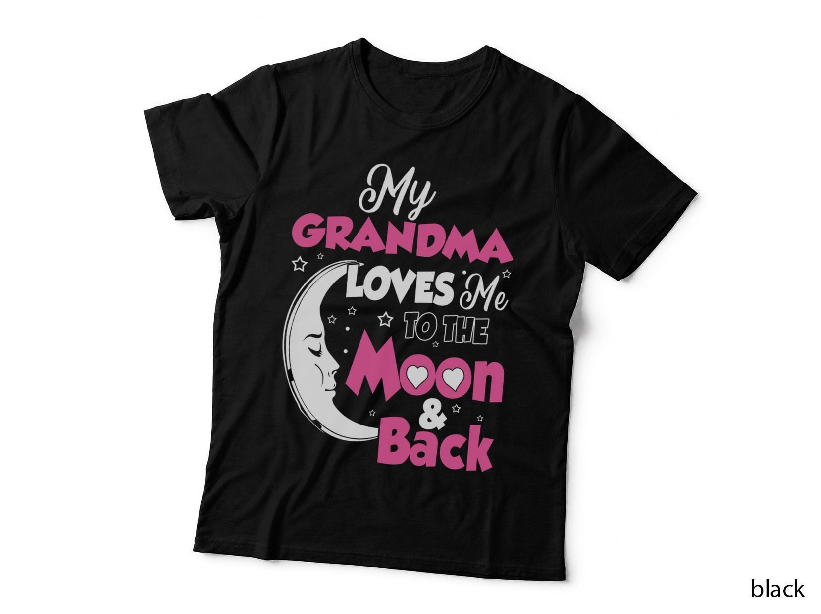 Grandma Loves Me to the Moon and Back T-Shirt, Mom Family Apparel