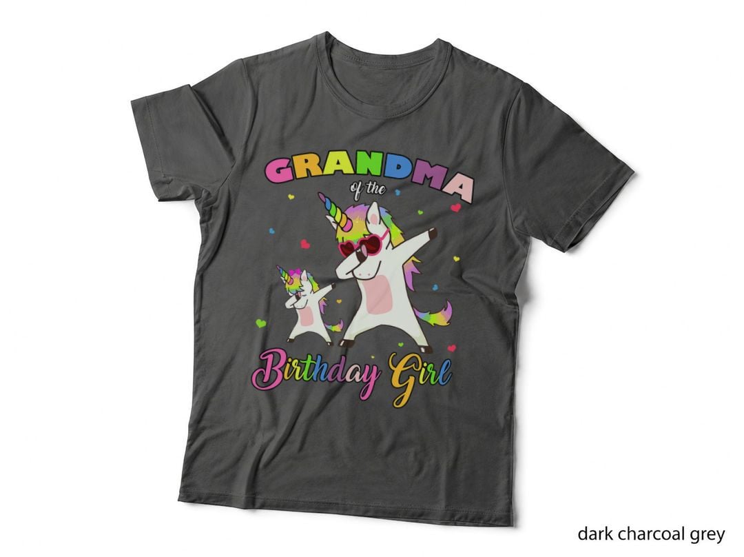 Grandma of the Birthday Girl Unicorn Dab T-Shirt