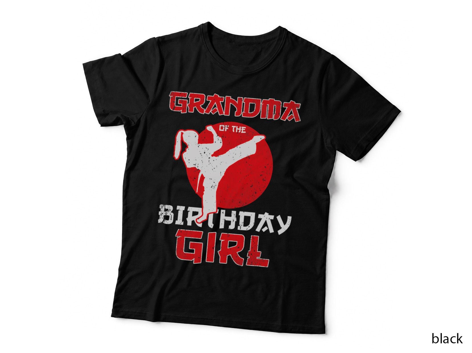 Grandma of the Birthday Karate Taekwondo Girl T-Shirt, Martial Arts Style