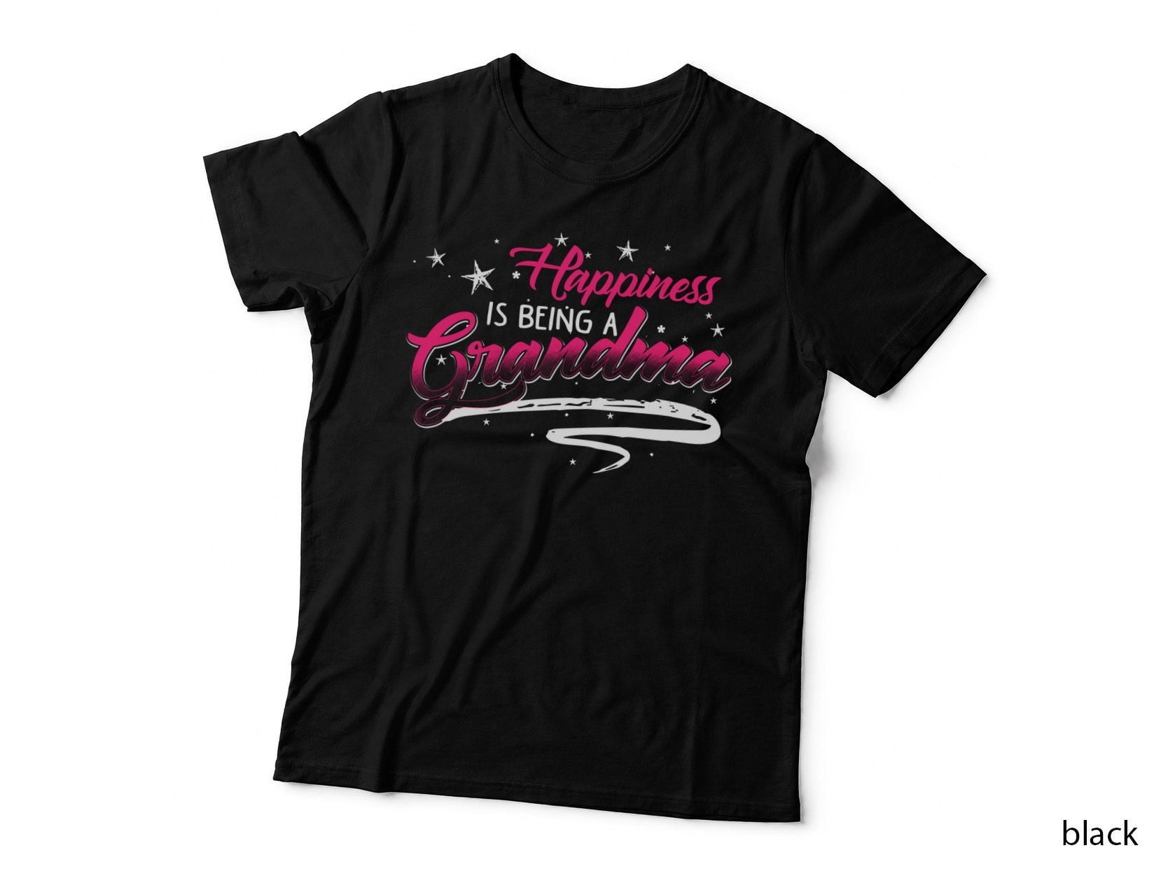 Happiness Is Being a Grandma T-Shirt, Typography Art, Grandma Gift Idea