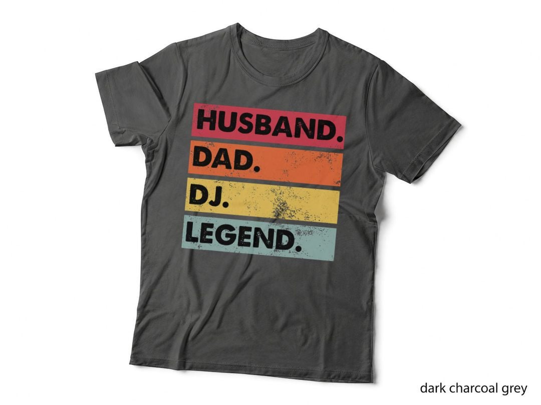 Husband Dad DJ Legend Funny DJ Disc Jockey Music Player T-Shirt