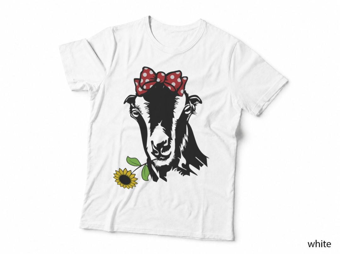 Lamancha Goat Sunflower Lamancha Goat Mom T-Shirt