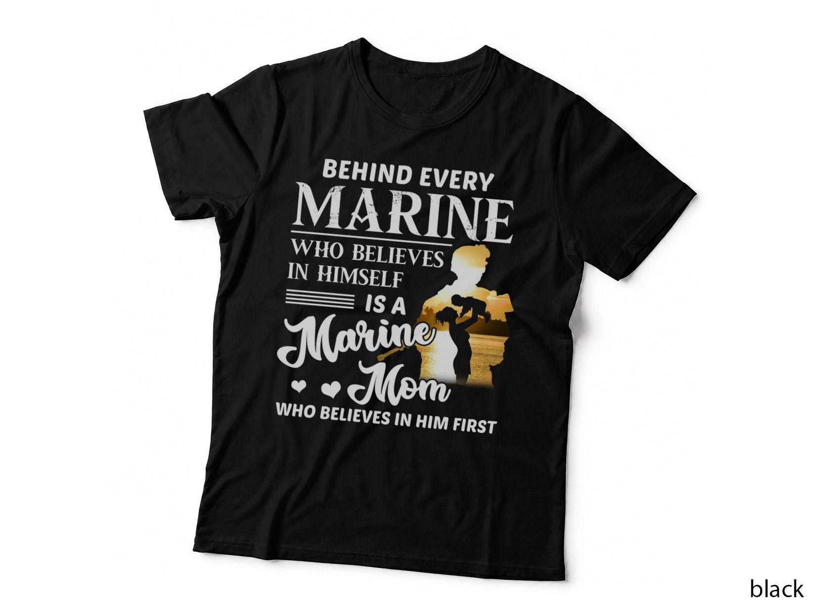 Marine Mom T-Shirt, Patriotic Apparel, Military Family Pride