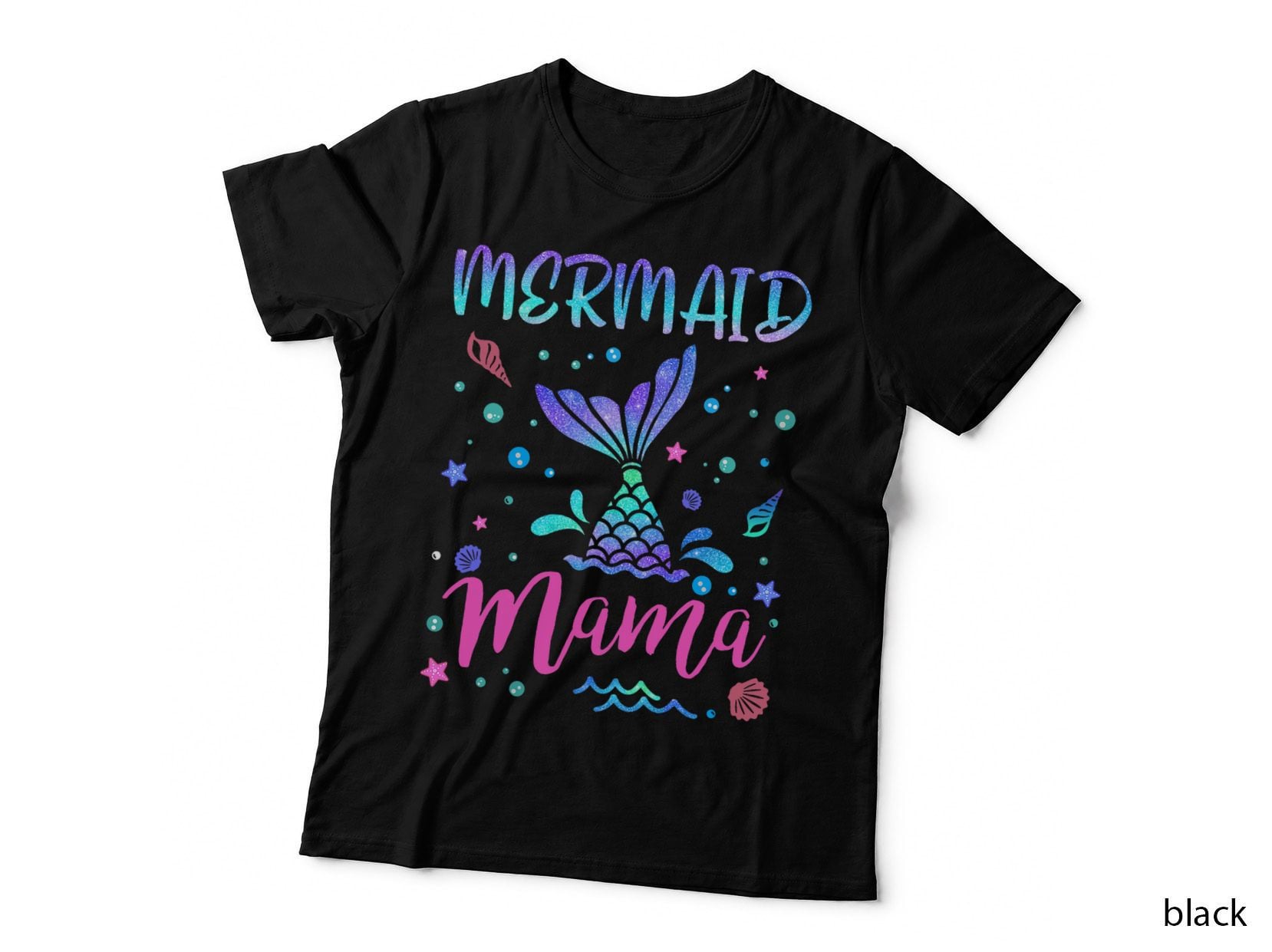 Mermaid Mama Birthday Party T-Shirt, Matching Family Birthday Squad