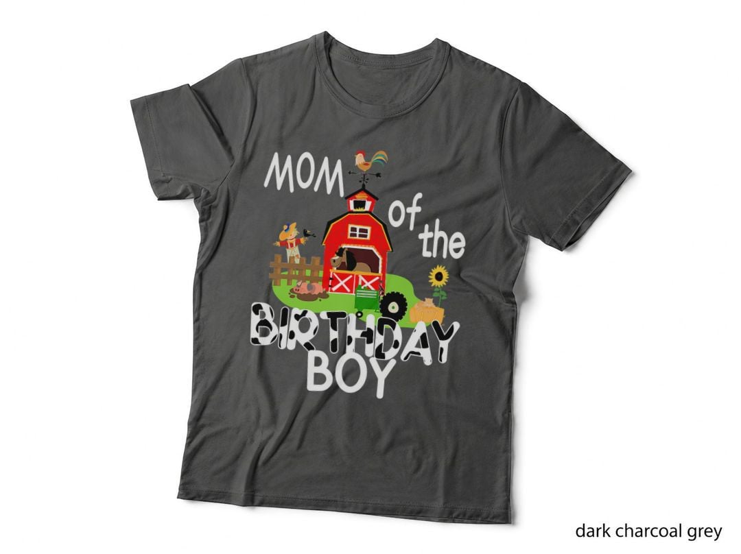 Mom of the Birthday Boy Barnyard Farm Animals T-Shirt