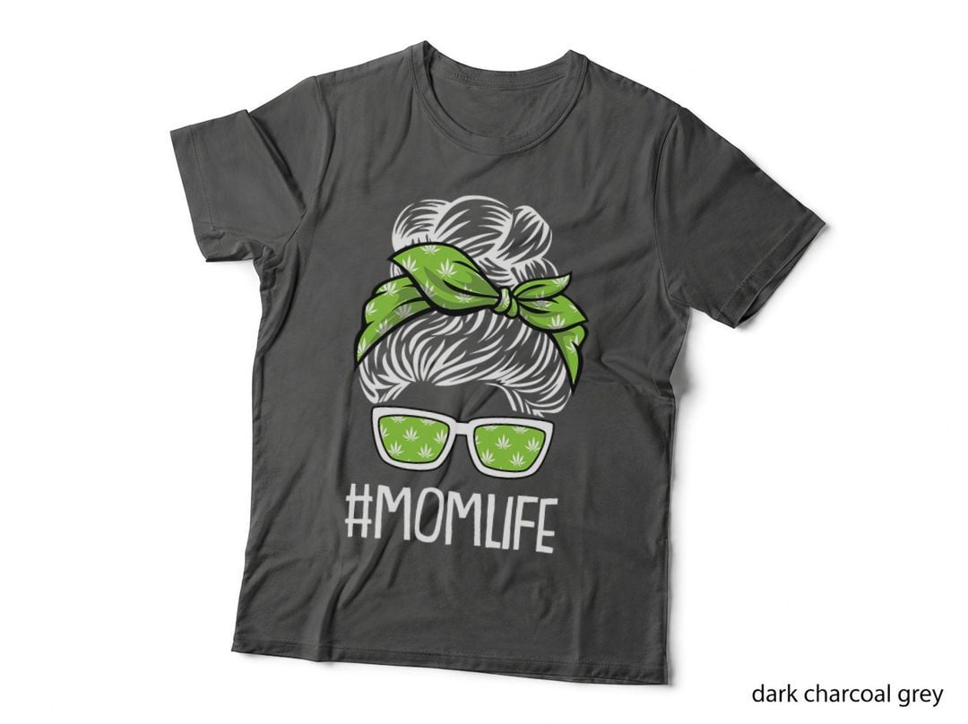 Mom-Life Mothers-Day Weed Marijuana Cannabis Pot-Head Stoner T-Shirt