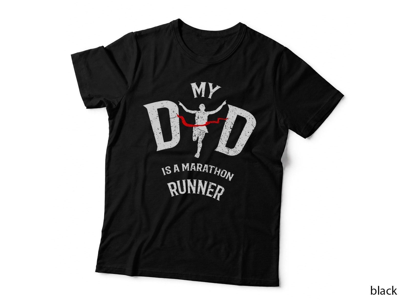 My Dad Is a Marathon Runner T-Shirt for Son Daughter Funny
