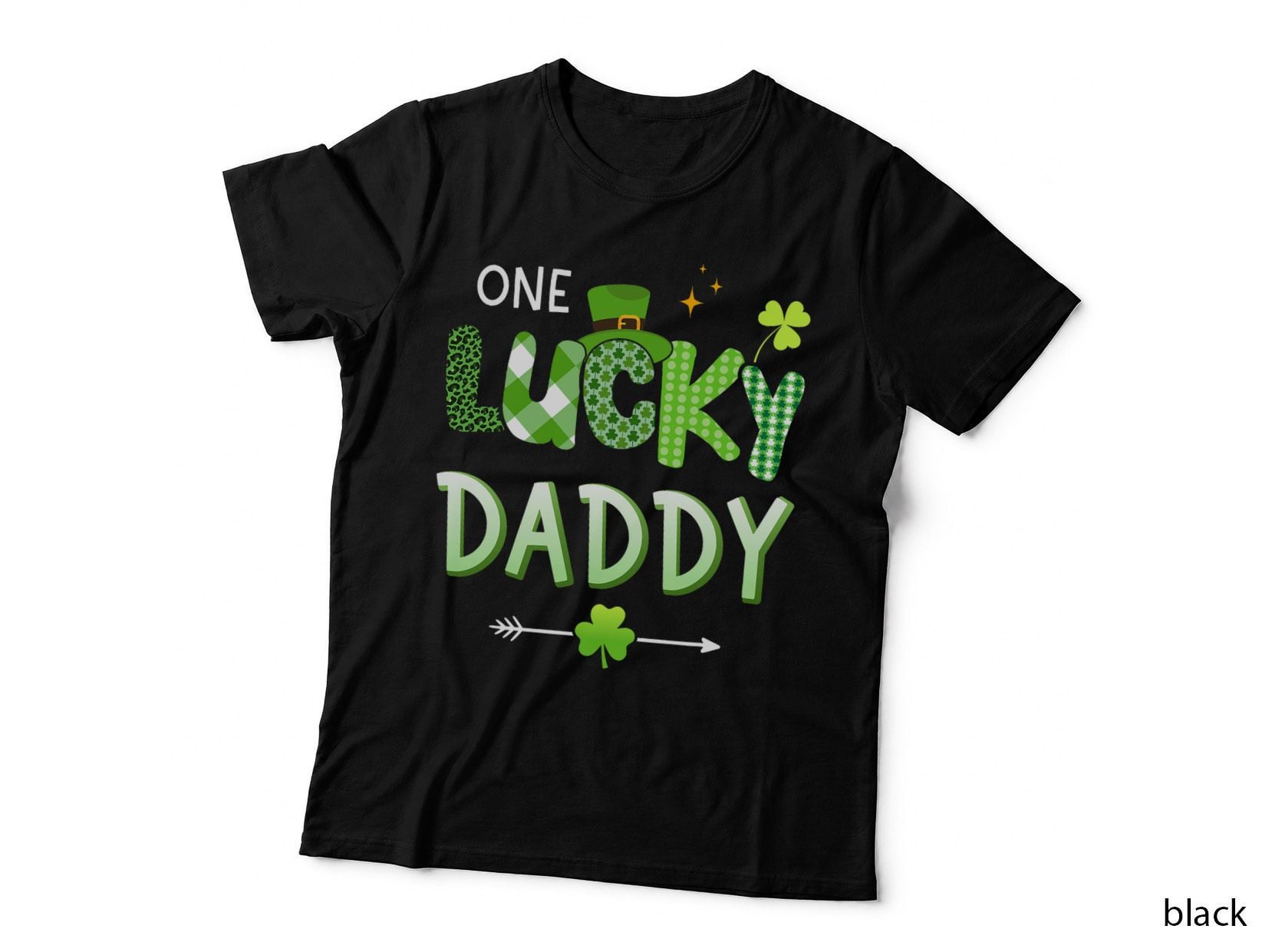 One Lucky Daddy for St Patricks Day Family Dad T-Shirt