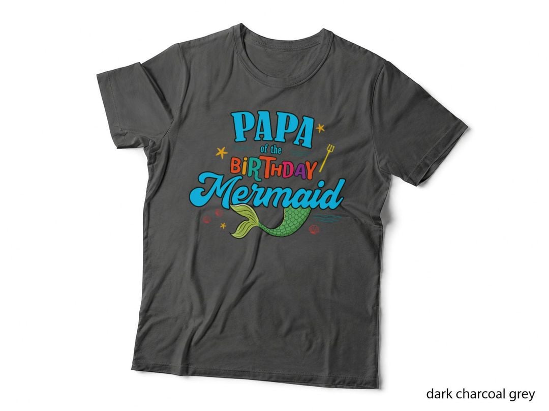 Papa of the Birthday Mermaid Matching Family Party T-Shirt