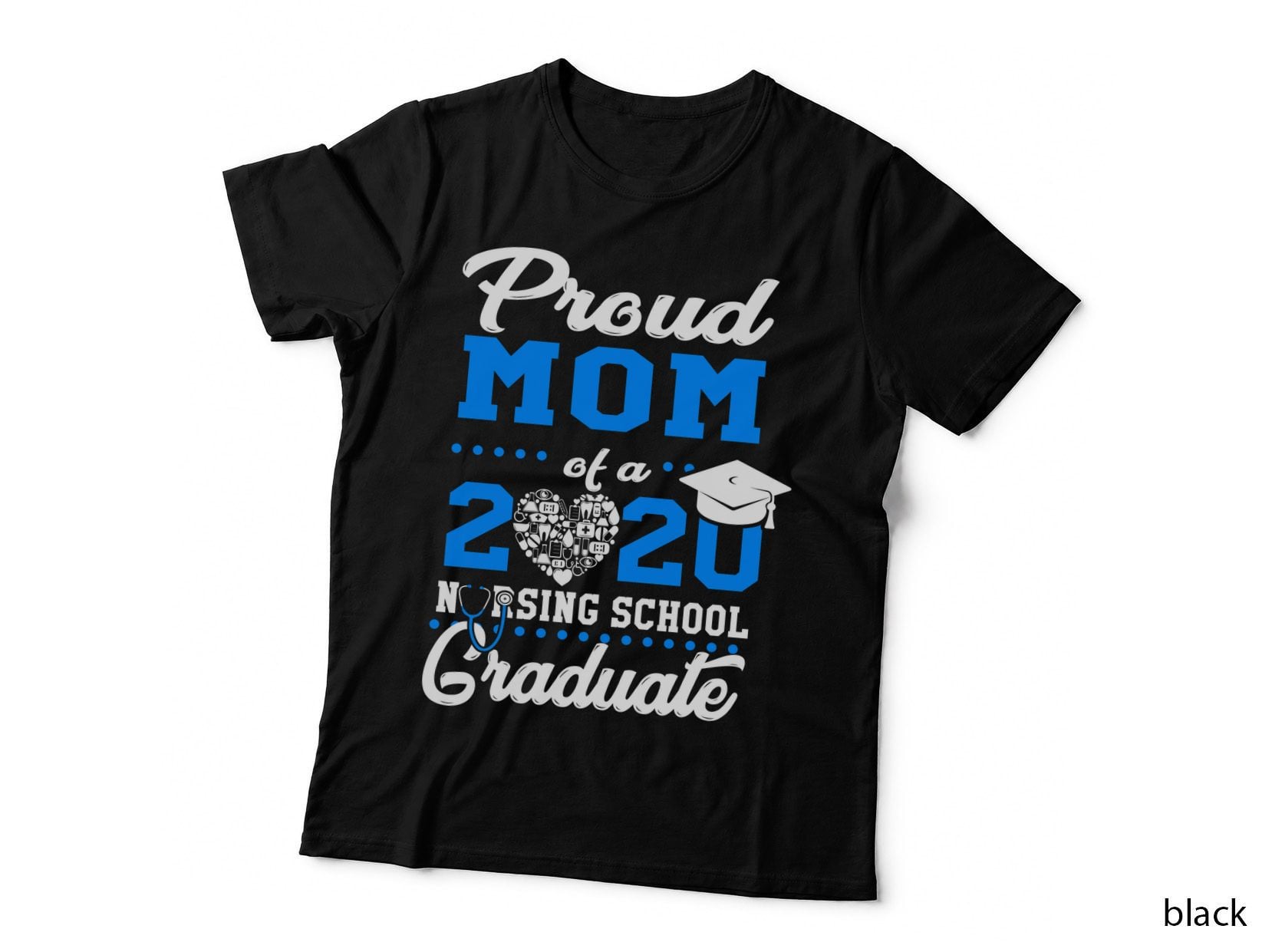 Proud Mom of 2020 Nursing Grad T-Shirt, Mom Family Apparel