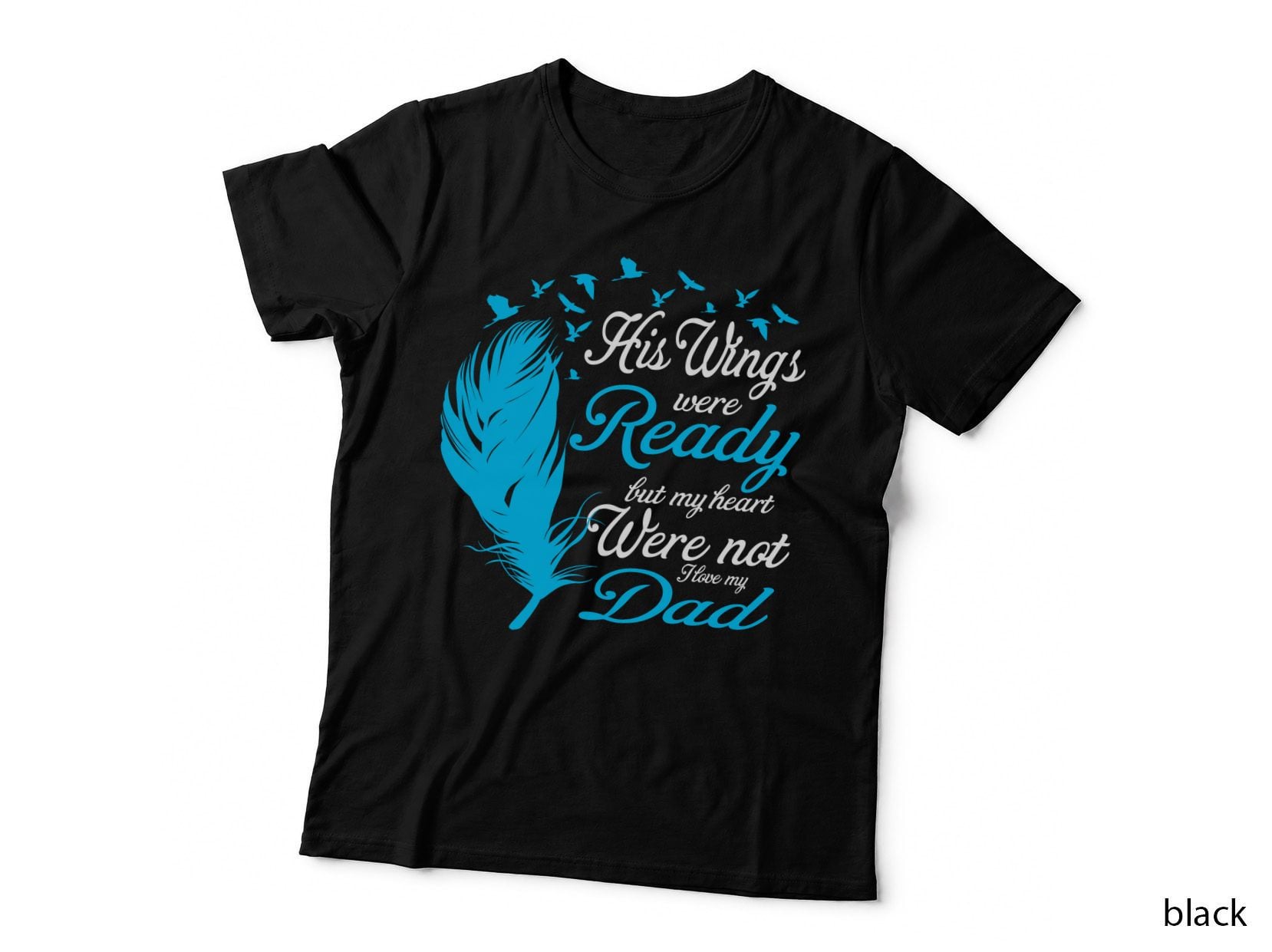 Ready Dad Feather T-Shirt, Patriotic Design, Father's Day Gift