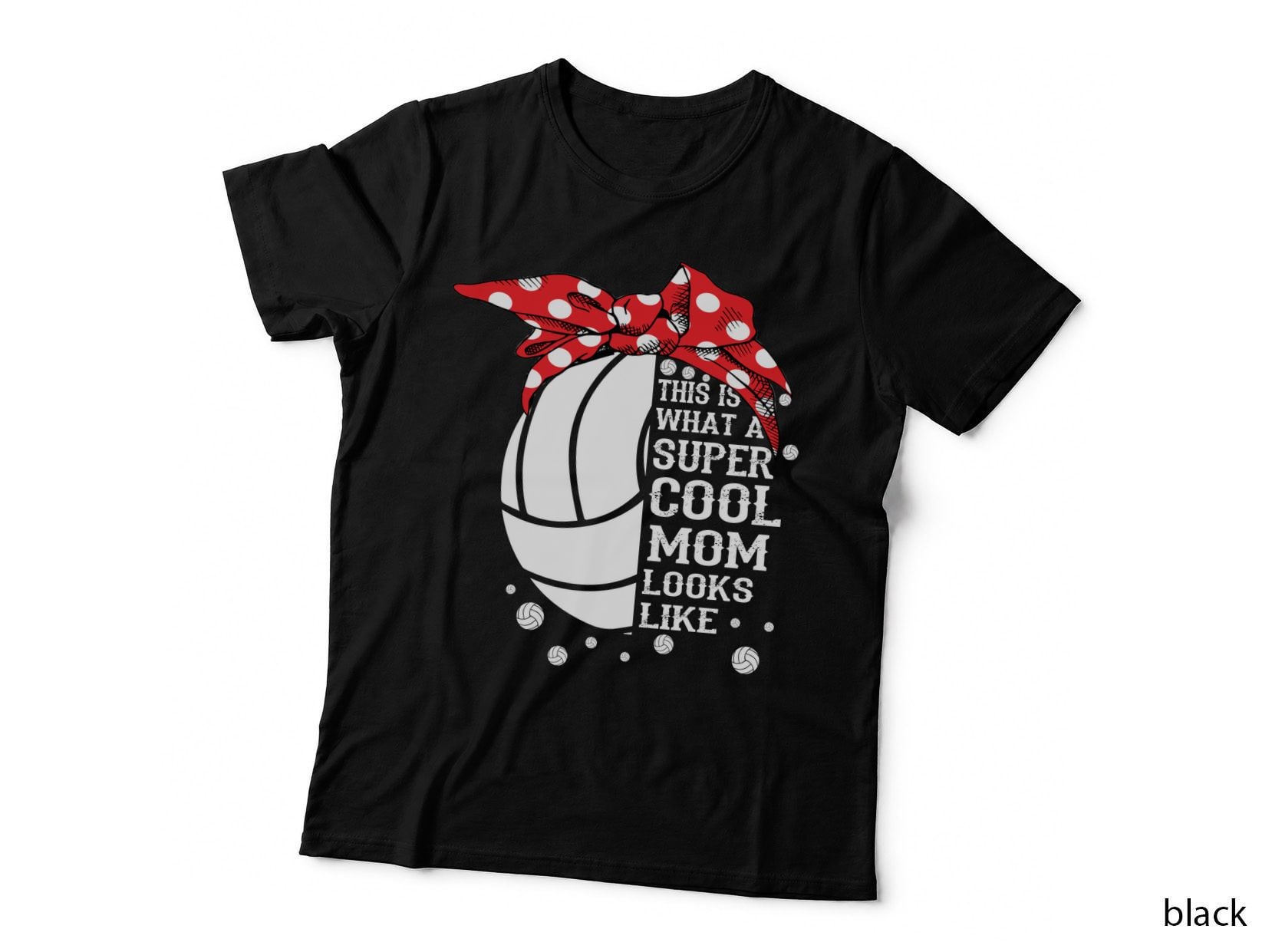 Red Polka Dot Mom Bandana T-Shirt, Mom Life Style, Pet Lover Apparel
