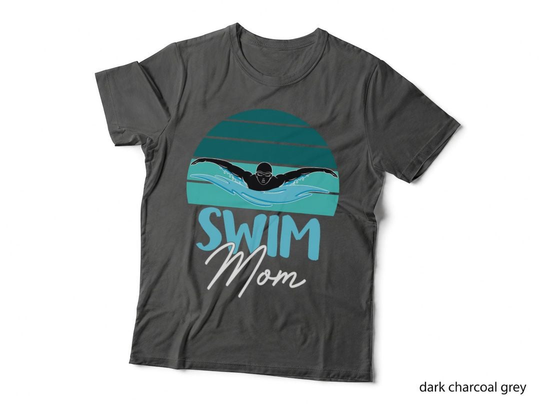Swim Team Costume Mom Mother School Swimming Meet Swimmer T-Shirt