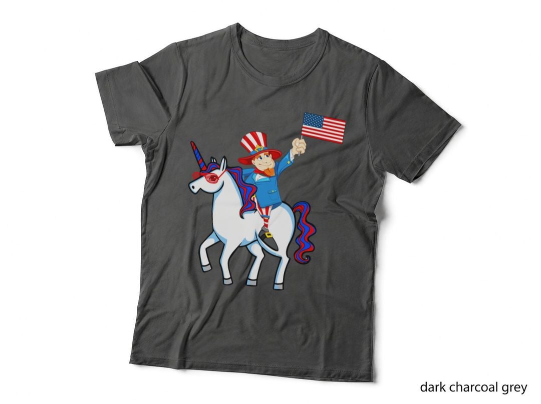 Uncle Sam Riding Unicorn T-Shirt, Patriotic Americana, 4th July Celebration