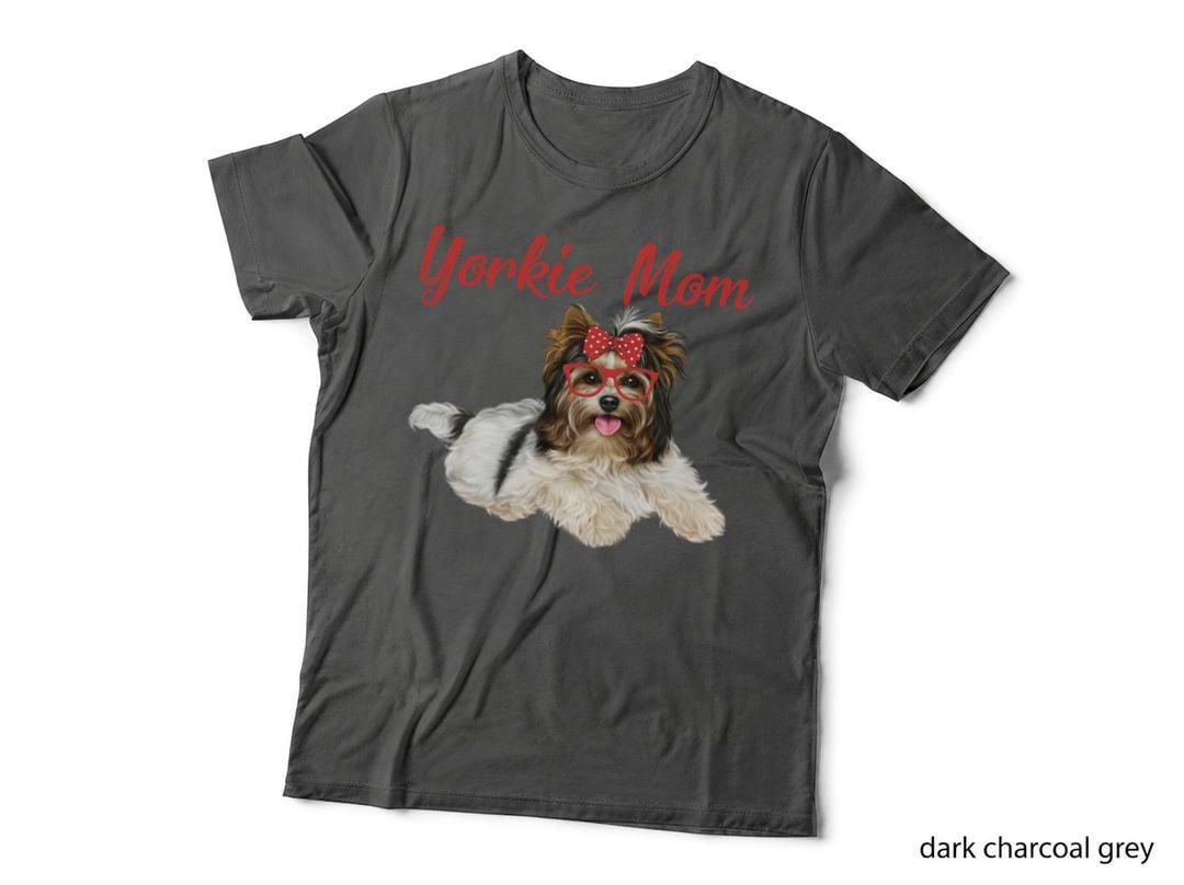Yorkie Mom T-Shirt, Pet Lover Apparel, Yorkshire Terrier Mom Gift