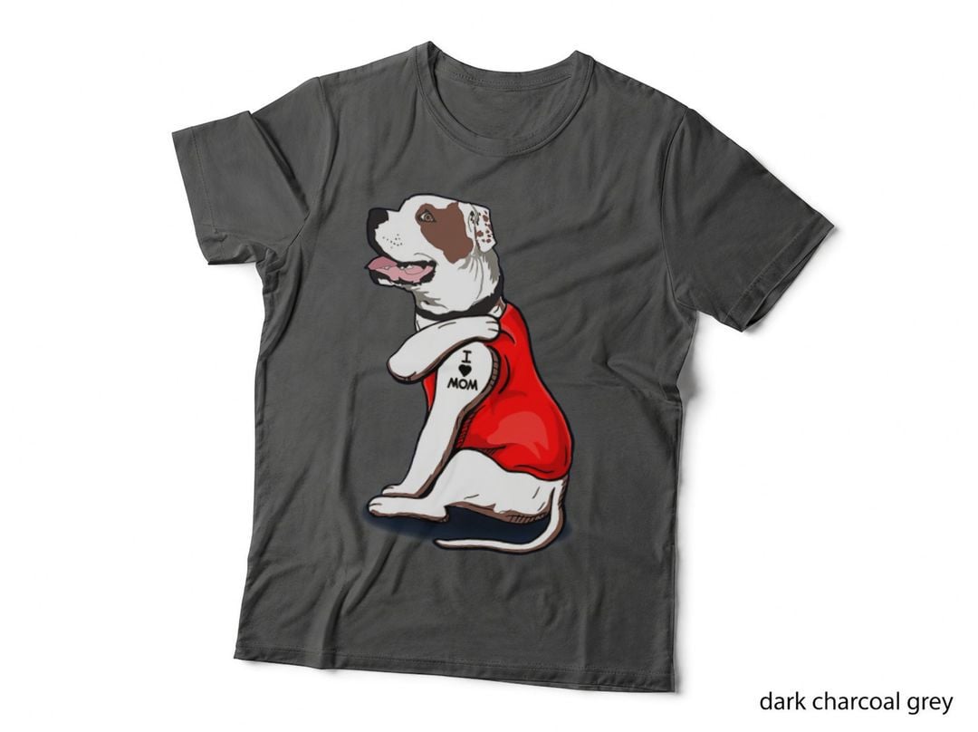 American Bulldog Mom Tattoo T-Shirt, Pet Lover Apparel, Mom Family