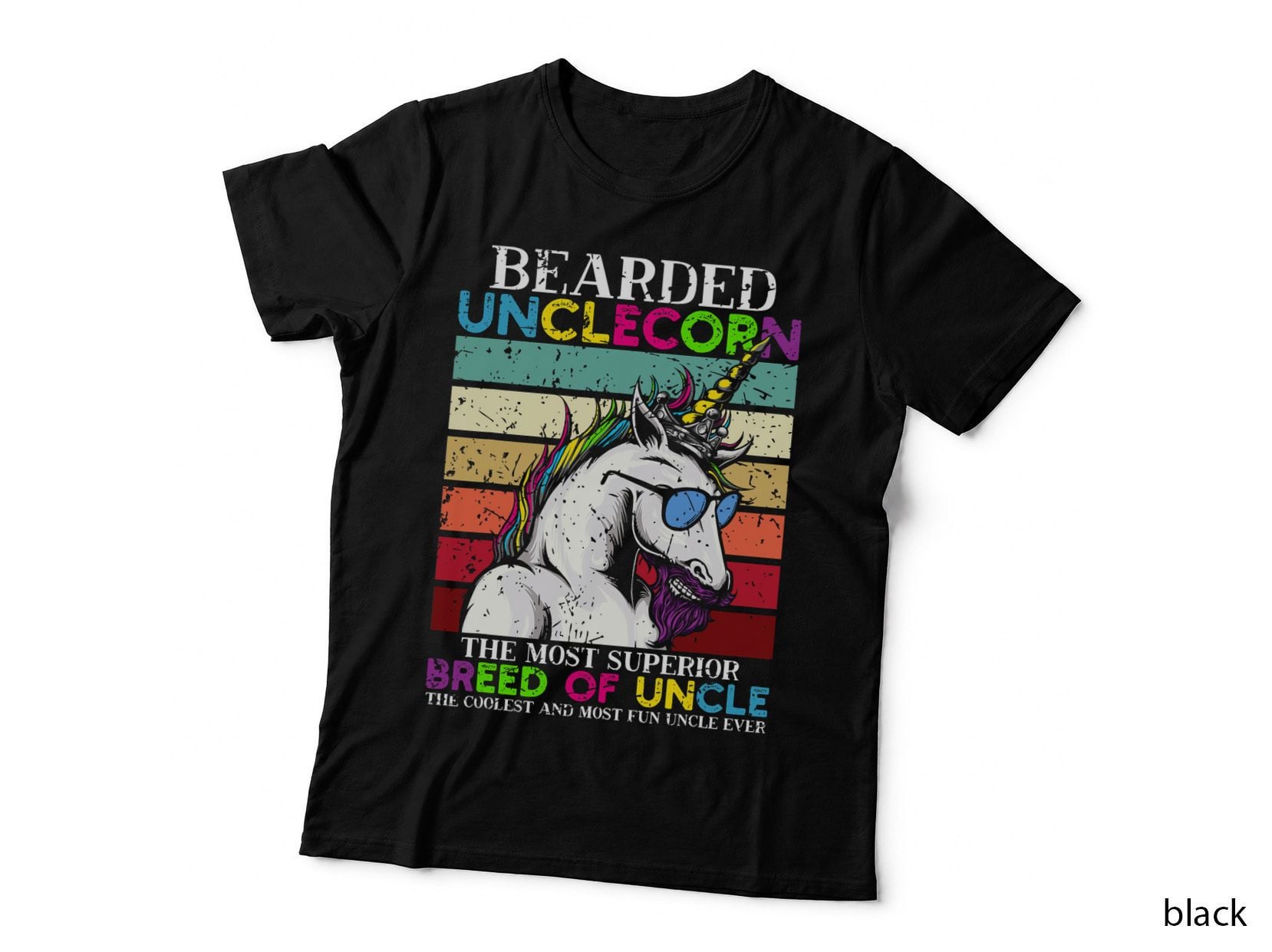 Bearded Unclecorn Uncle Unicorn Men Funny T-Shirt