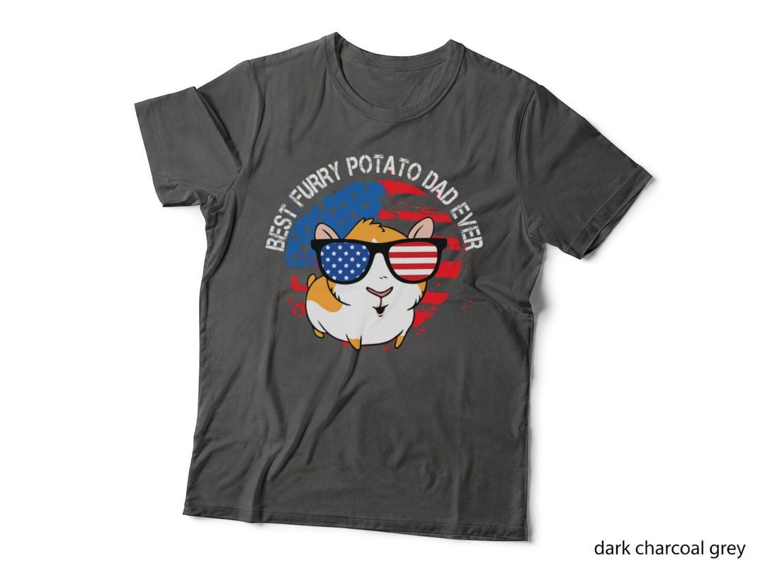 Best Furry Potato Dad Ever Funny Guinea Pig Domestic Cavy T-Shirt