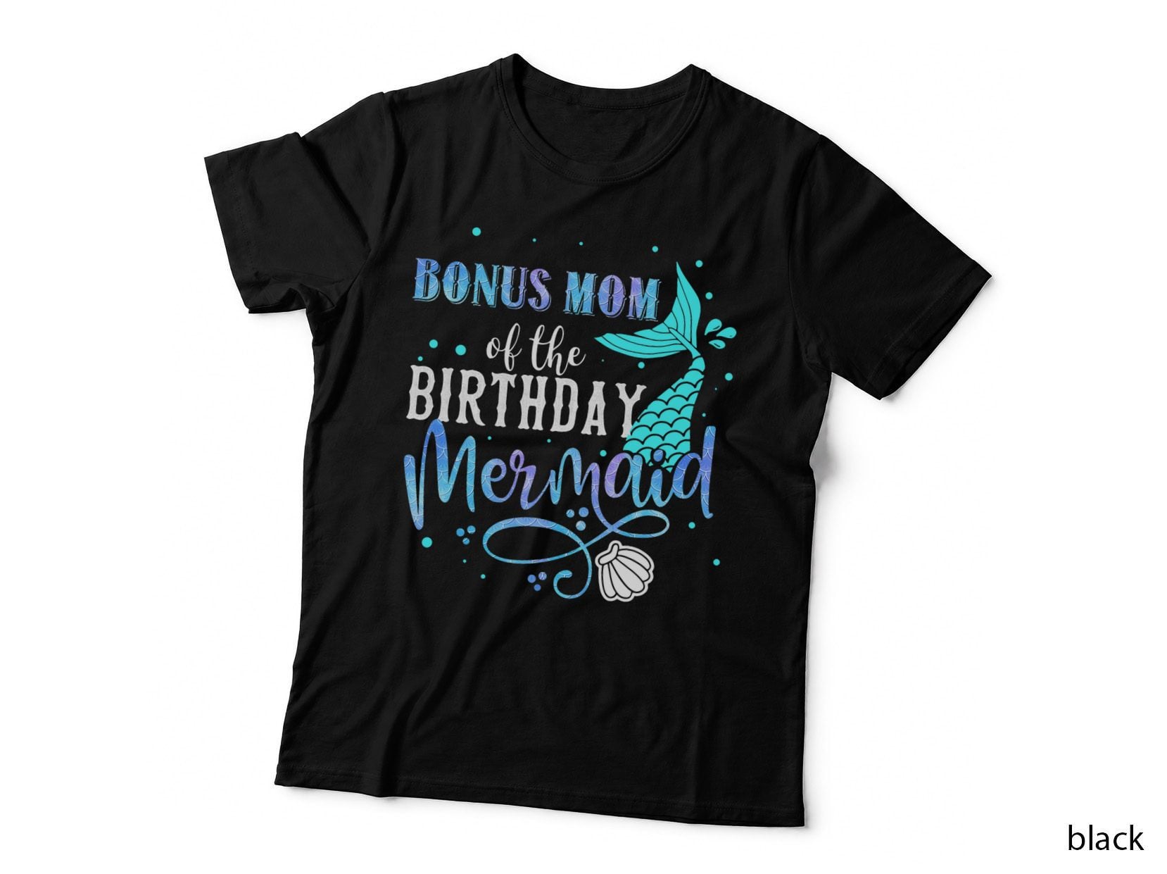 Bonus Mom of the Birthday Mermaid T-Shirt, Mermaid Party Theme