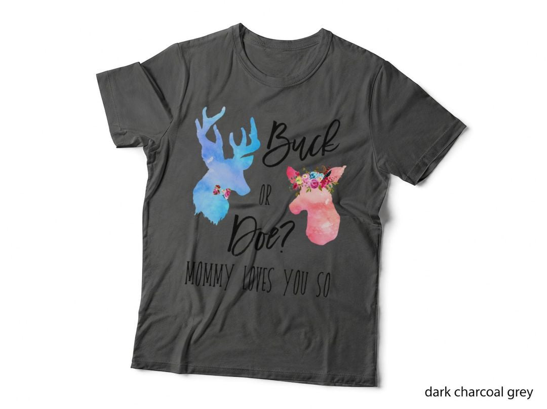 Buck or Doe Mommy Loves You So Gender Reveal Shirt, Boho Mom Family T-Shirt