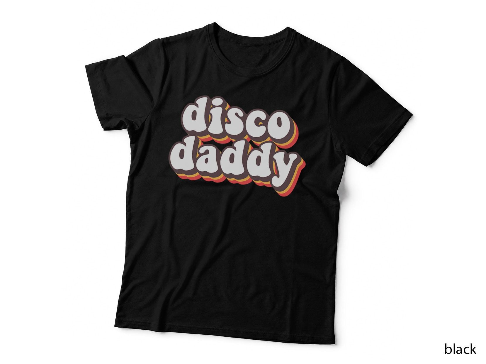 Disco Daddy T-Shirt, Groovy Retro Hippie 70s, Men's Fashion