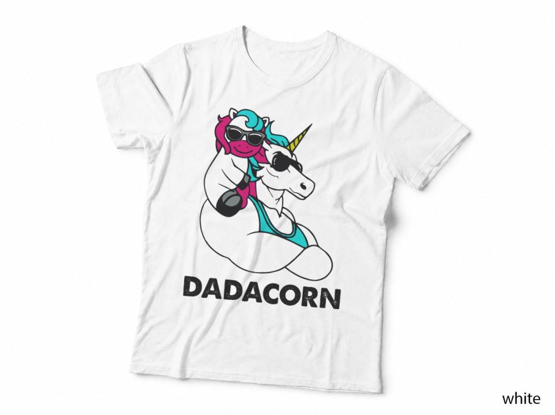 Fathers Day Gift Unicorn Dad Funny Dadacorn Men T-Shirt