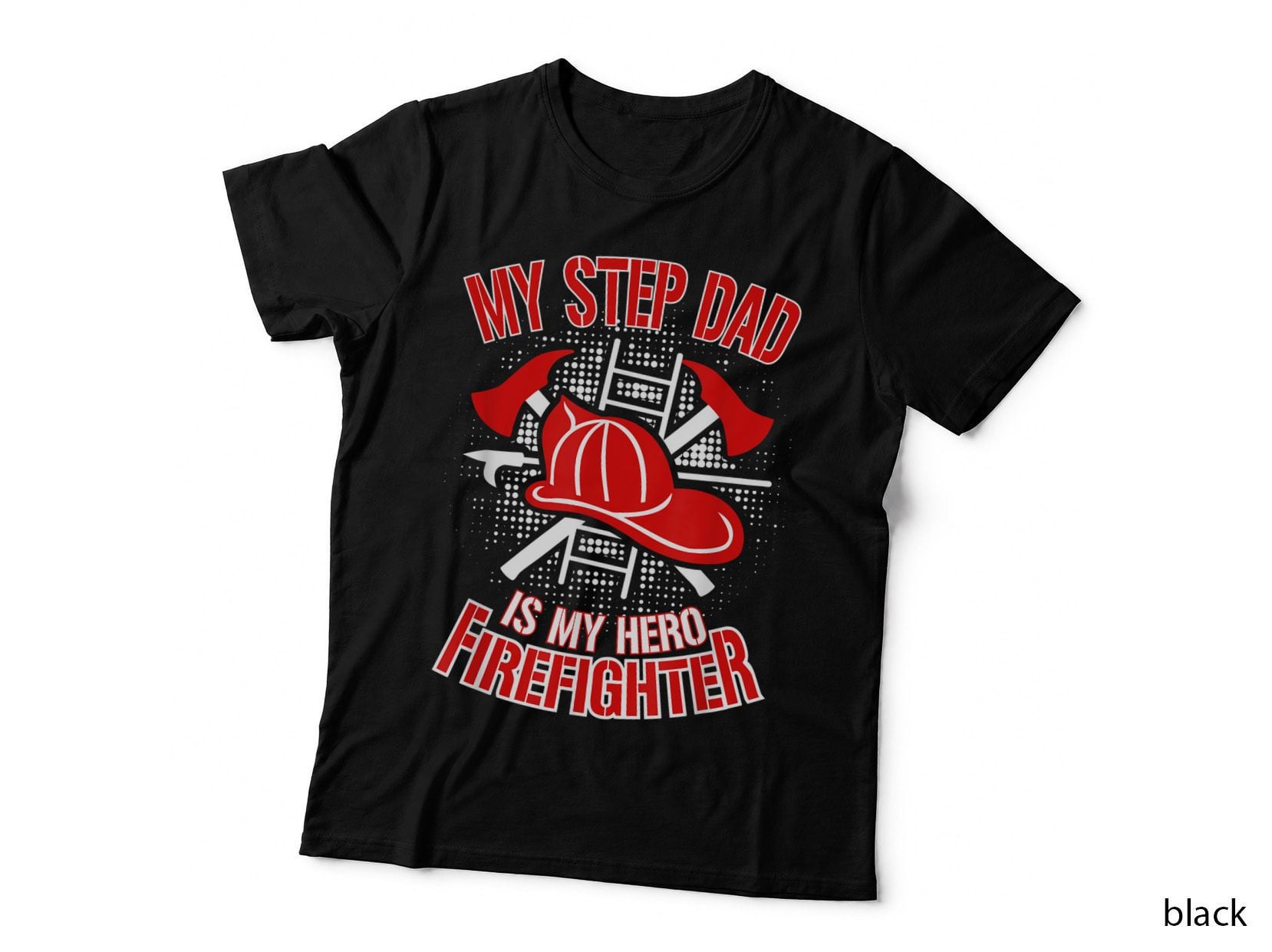 Firefighter Step Dad T-Shirt, Family Gift, Thin Red Line Apparel