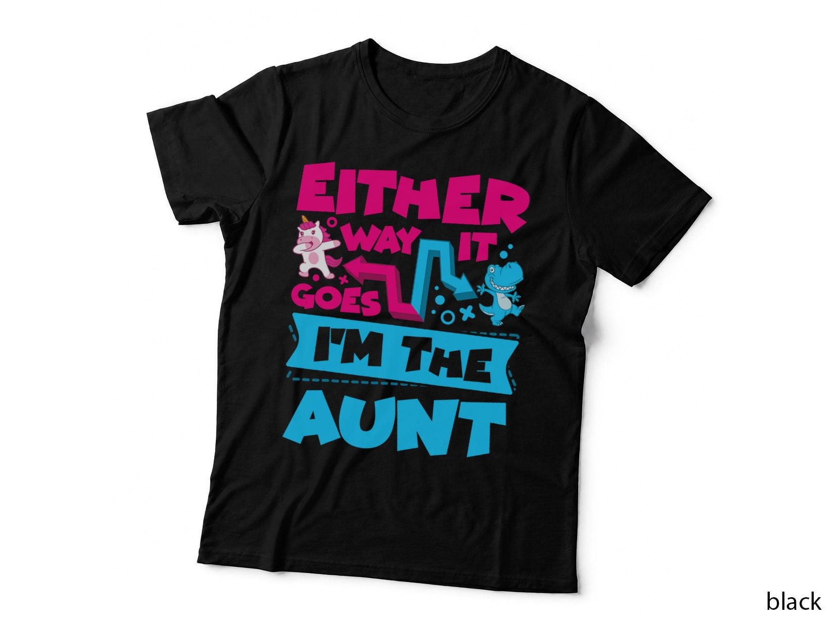 Gender Reveal Aunt T-Shirt, Funny Sarcasm, Auntie Announcement