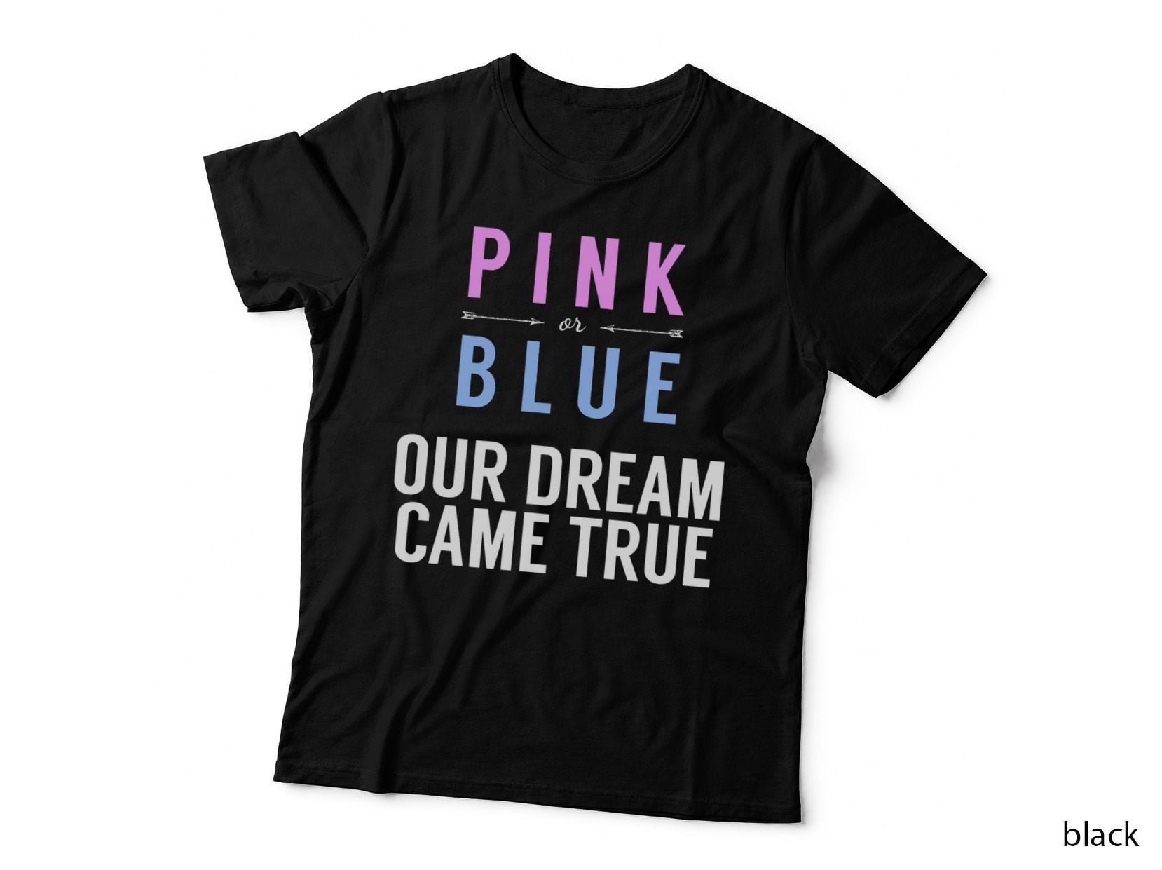 Gender Reveal Mom & Dad T-Shirt, Pink or Blue, Mom Family