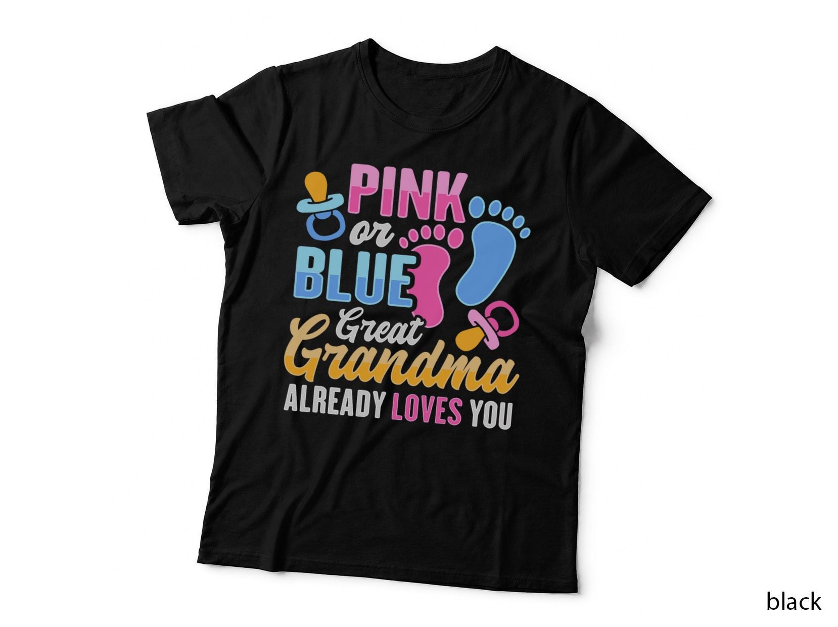 Gender Reveal T-Shirt, Baby Shower Party, Great Grandma Gift