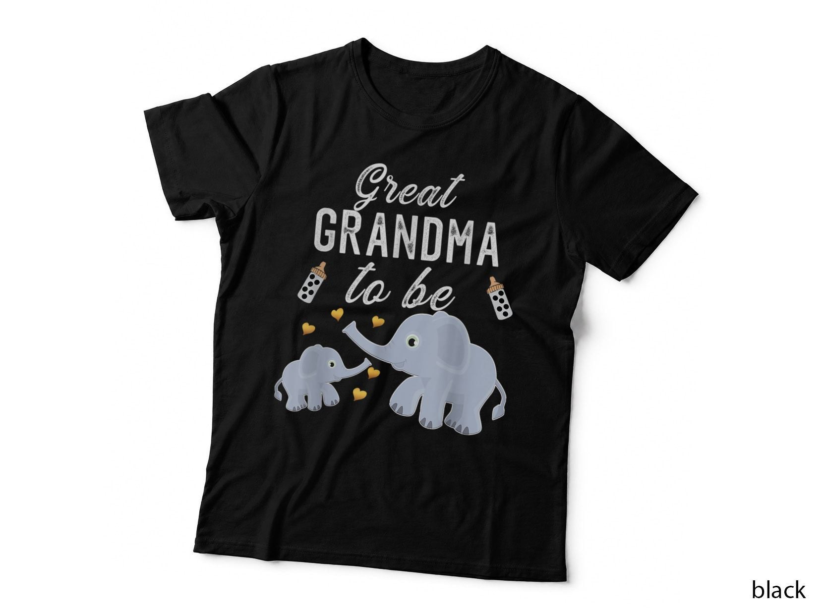 Great Grandma to Be Elephant Baby Shower T-Shirt, Mom Family
