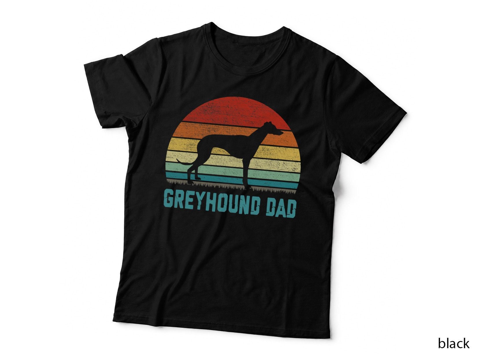 Greyhound Dad T-Shirt, Retro Vintage Style, Pet Lover Apparel