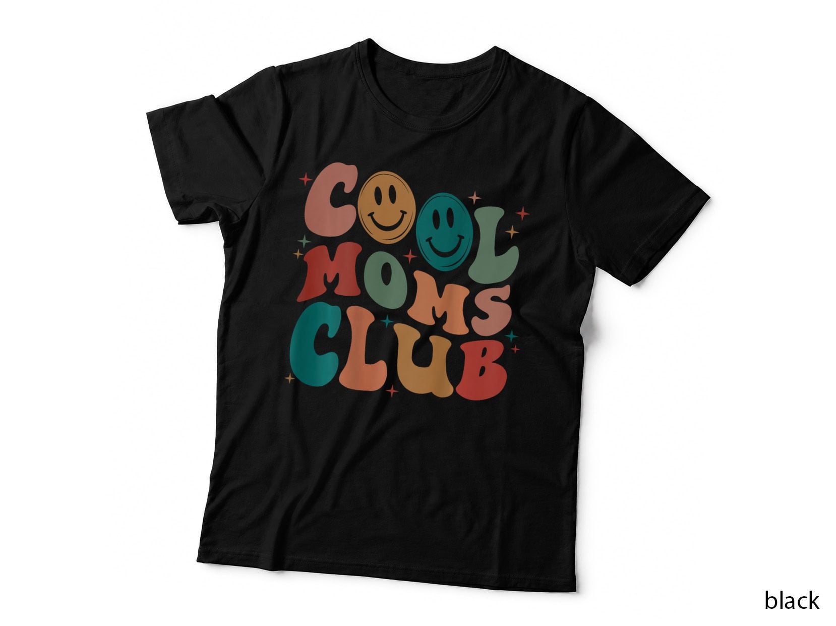 Groovy Mama Cool Moms Club Funny Women Cool Mom (on Back) T-Shirt