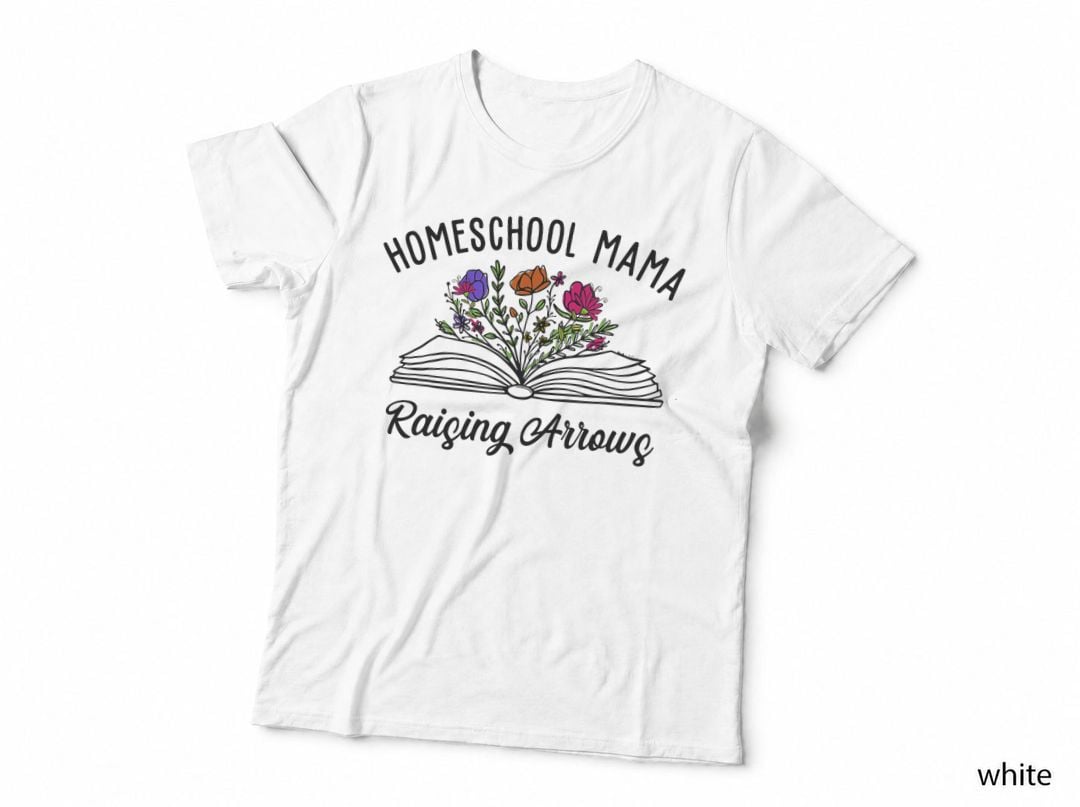 Homeschool Mama Mom Raising Arrows Rainbow Mothers Day Gifts T-Shirt