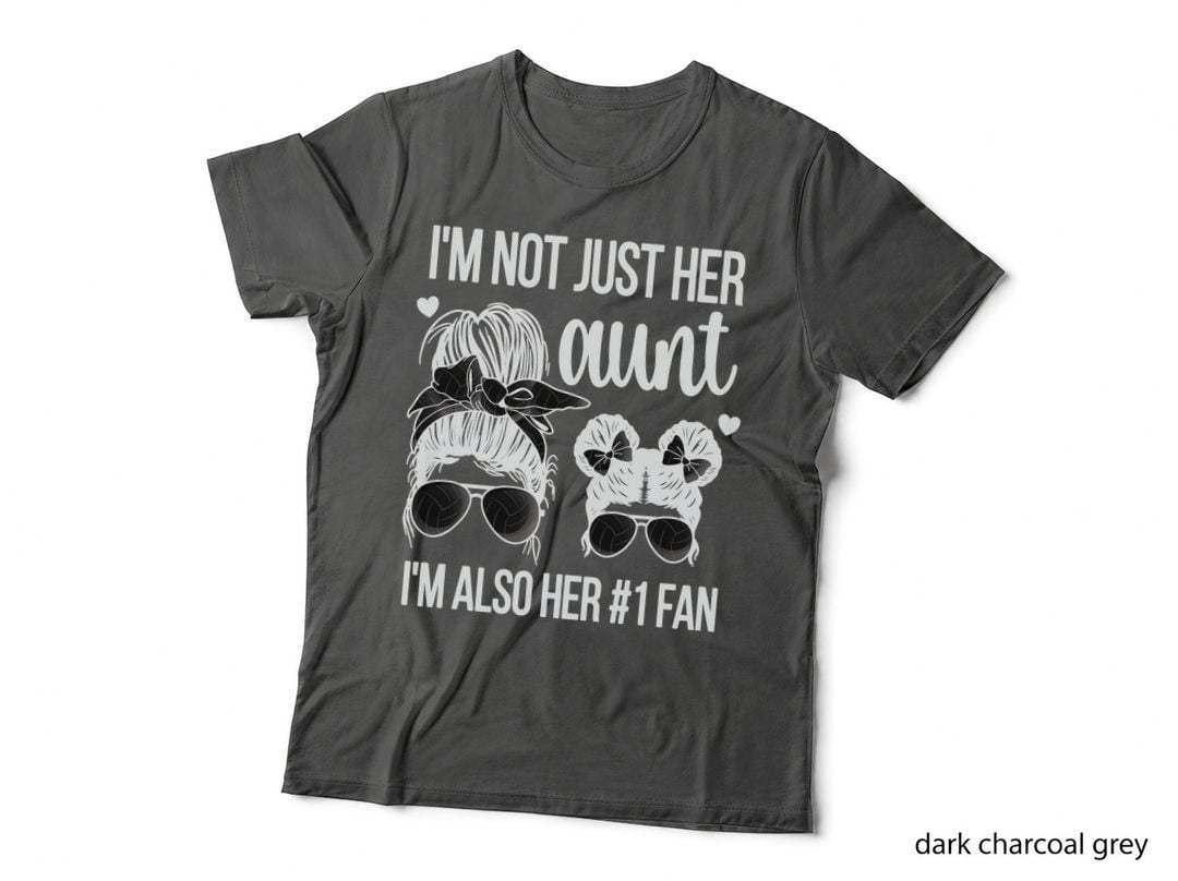 I'm Her Fan Proud Volleyball Auntie Volleyball Aunt T-Shirt