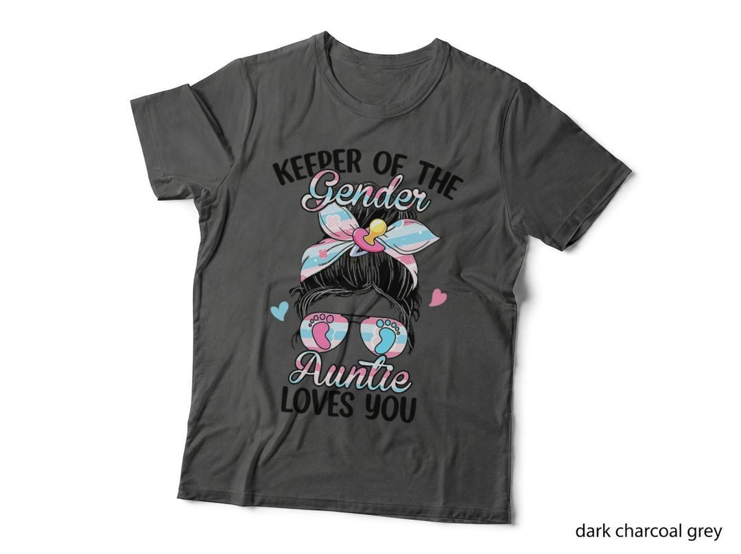 Keeper of the Gender Auntie Loves You T-Shirt, Gender Reveal Theme