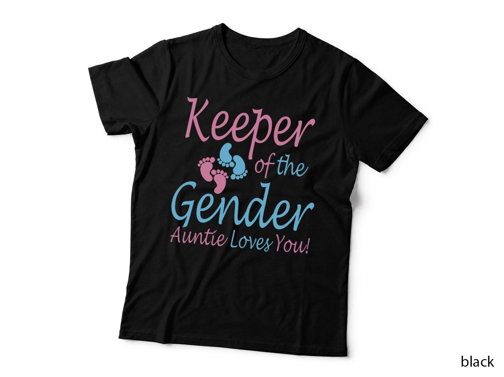 Keeper of the Gender Auntie T-Shirt, Gender Reveal Party Idea