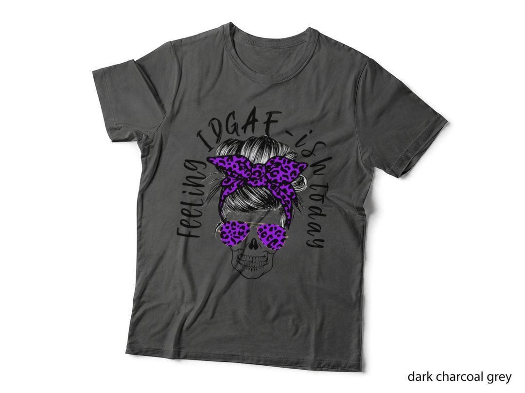Leopard Skull Messy Bun Mom T-Shirt, Funny Sarcasm, Mom Family