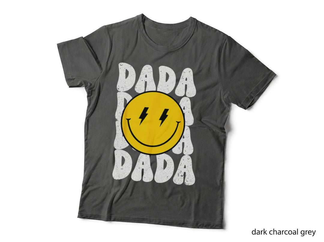 Mama and Dada Smiling Face Bolt Eyes Pregnancy Announcement T-Shirt