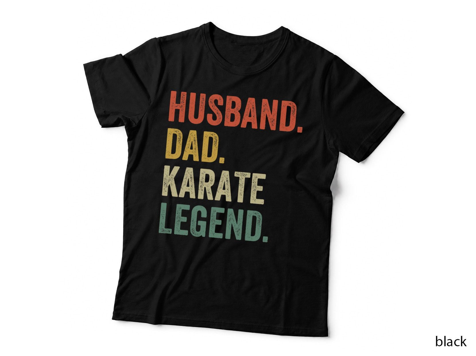 Mens Funny Martial Arts Husband Dad Karate Legend Vintage T-Shirt