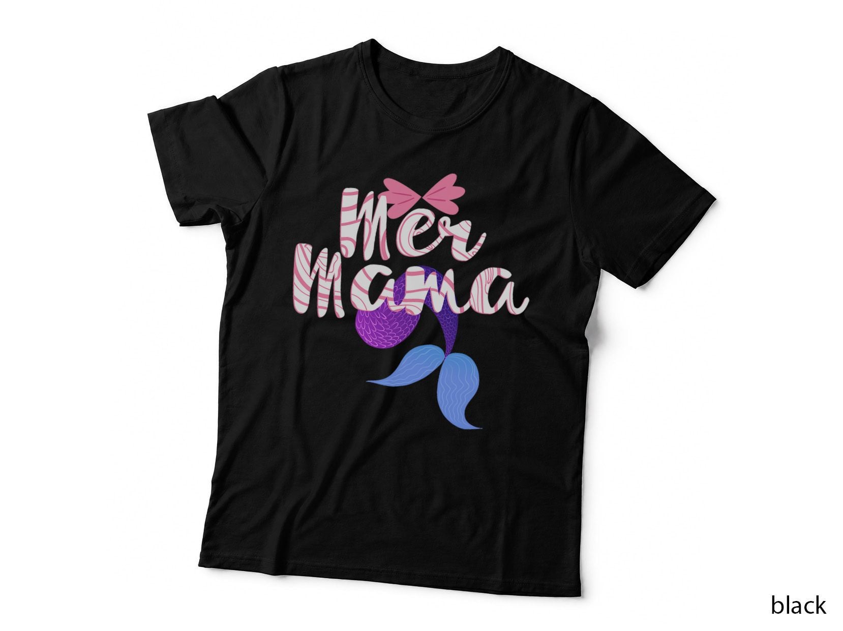 Mermama Mermom T-Shirt, Mermaid Mama Costume, Mom Family Apparel