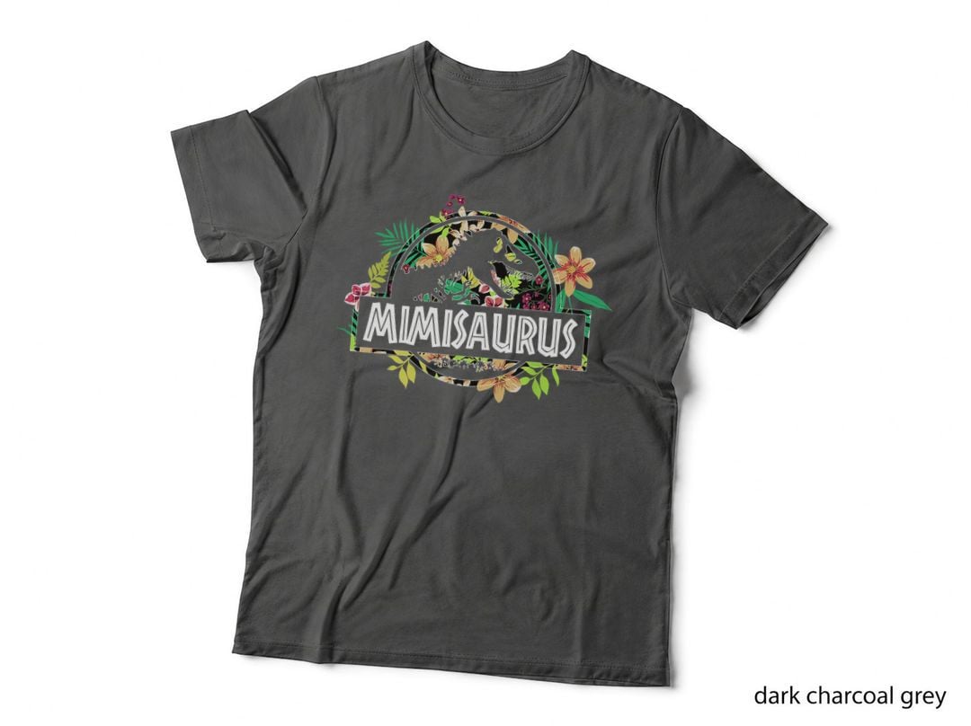 Mimisaurus T-Rex Mother's Day T-Shirt, Floral Botanical, Mom Family