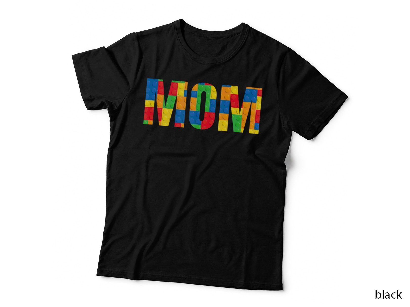 Mom Family Brick Building Blocks T-Shirt, Mom Gift Idea, Family Love Print