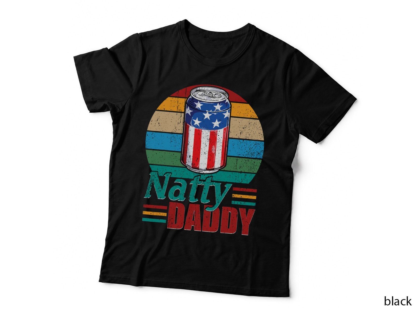 Natty Daddy Funny Dad Bob Beer Drinker T-Shirt, Patriotic