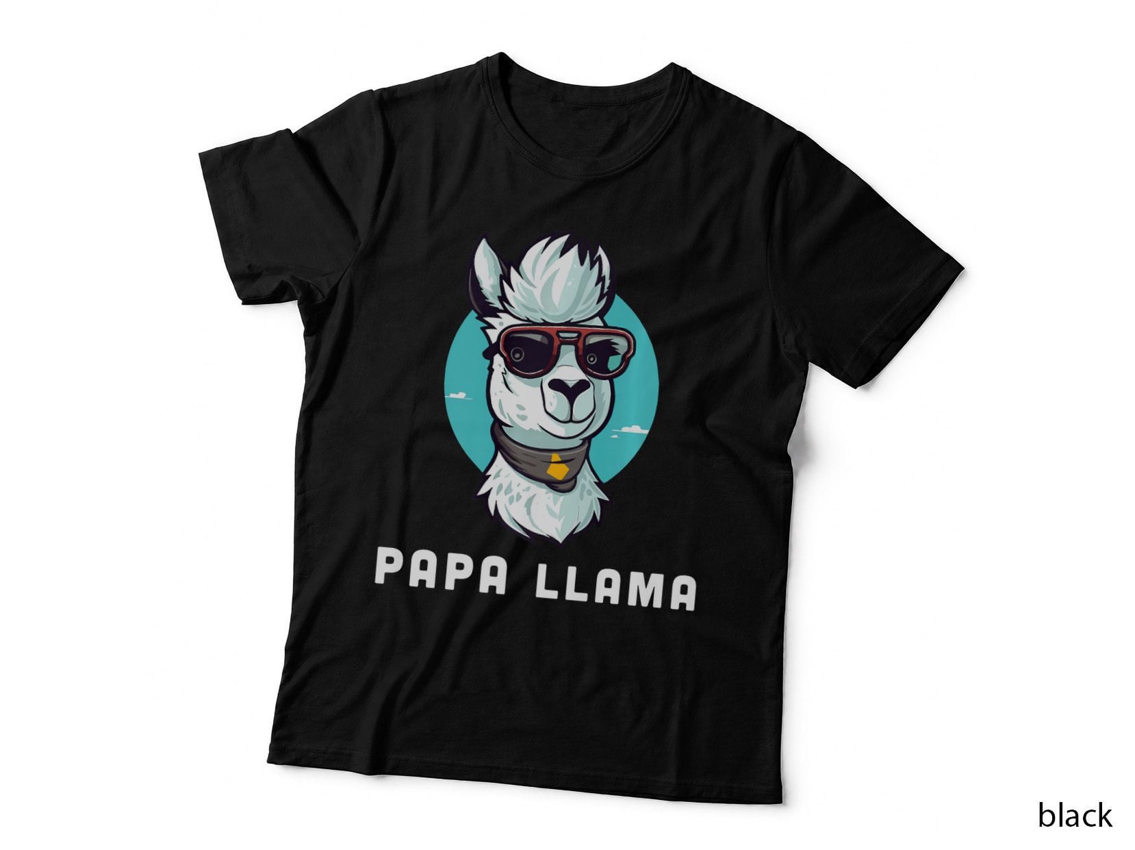 Papa Llama Alpaca T-Shirt, Cool Animal Fashion, Pet Lover Apparel