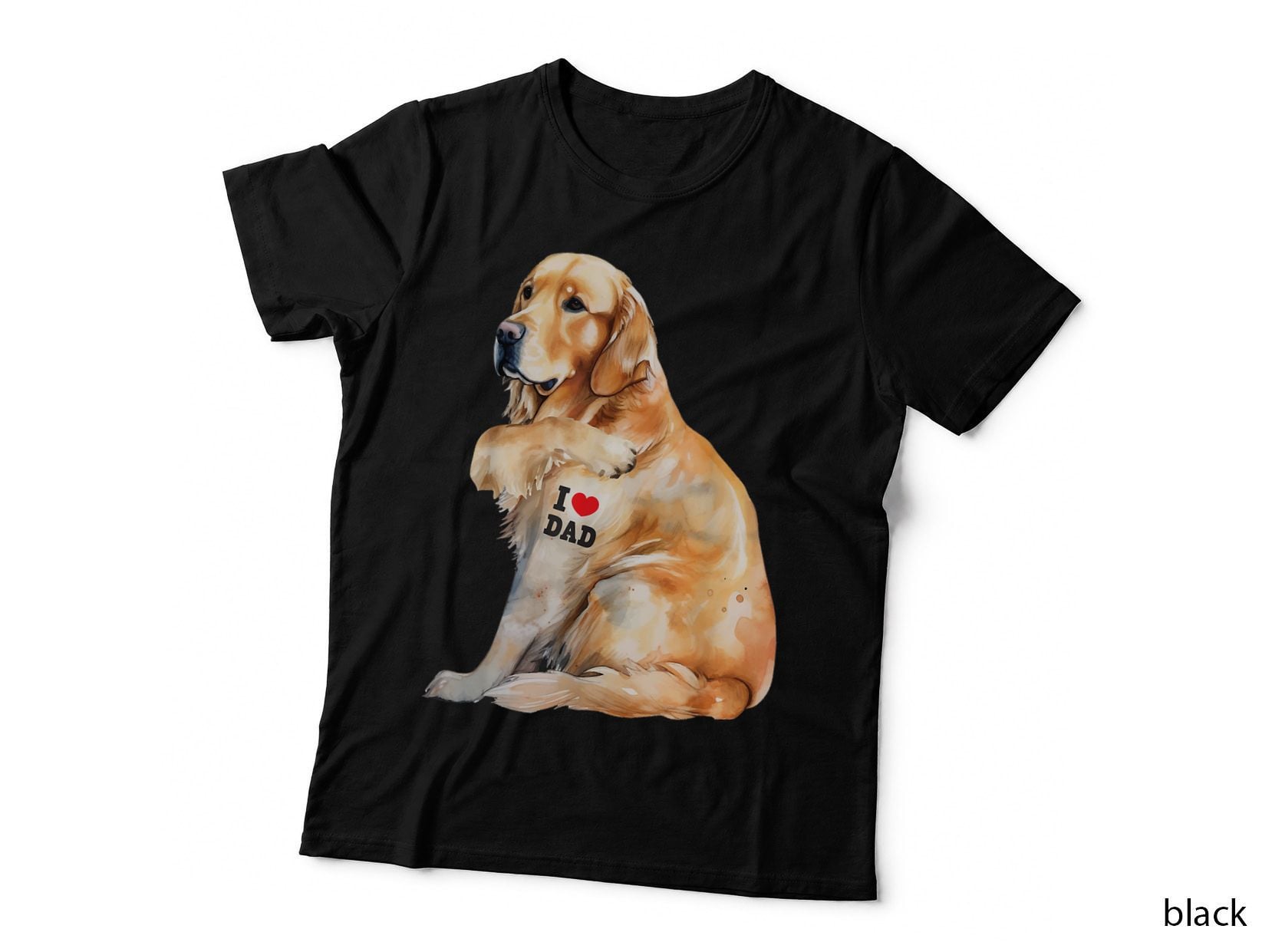 Patriotic Golden Retriever Dad T-Shirt, Americana Pet Lover Apparel