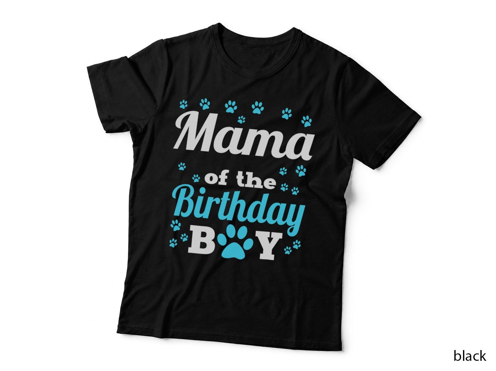 Paw Print Birthday T-Shirt, Pet Lover Apparel, Mom Family
