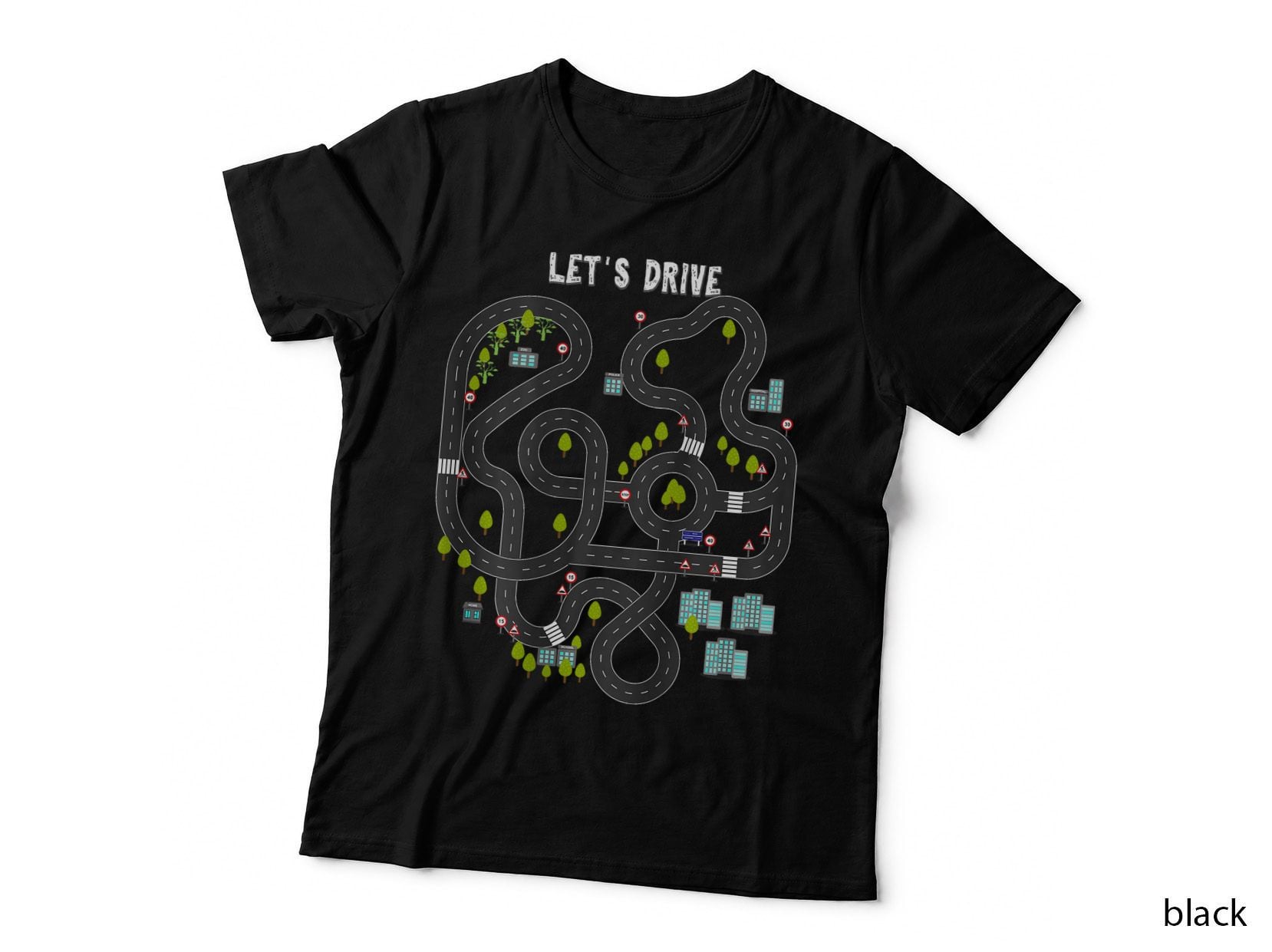 Play Cars on Daddy's Back T-Shirt, Fun Road Map Design, Dad Gift Idea