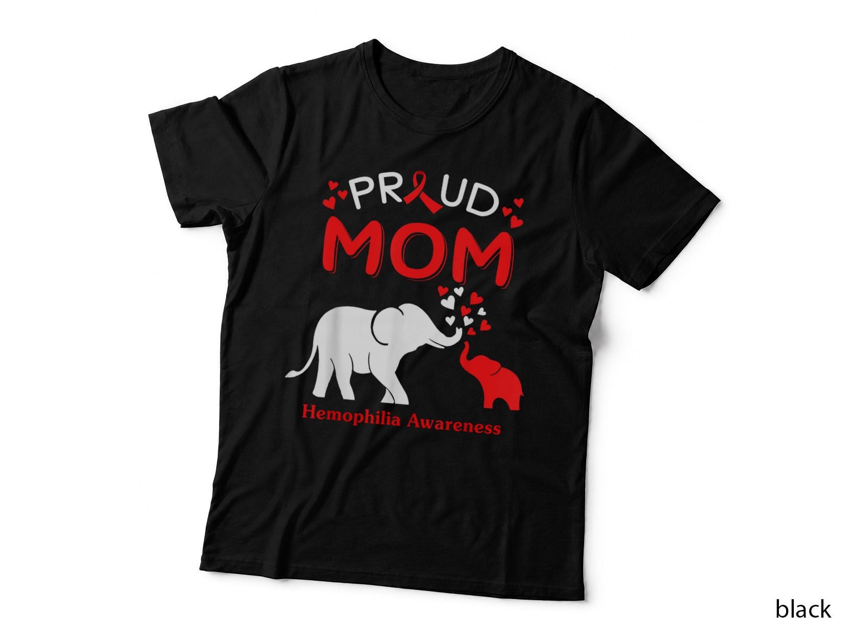 Proud Elephant Mom Hemophilia Awareness T-Shirt